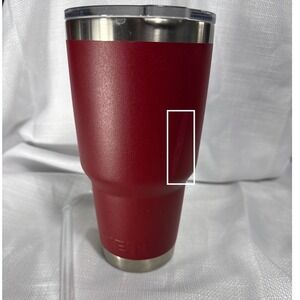 YETI Rambler 30 oz Tumbler Harvest Red Stainless Steel Vacuum Insulated Mug Lid
